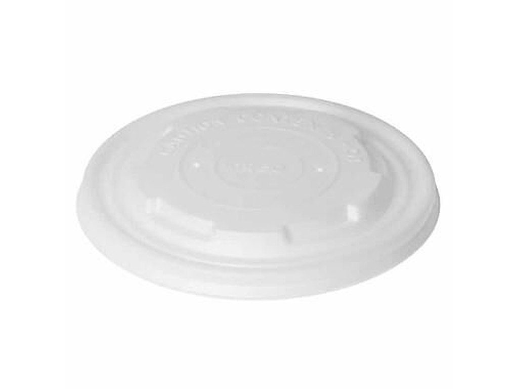 Plastlåg Ø115 mm Bionedbrydelig CPLA Hvid til Bowle/Bæger