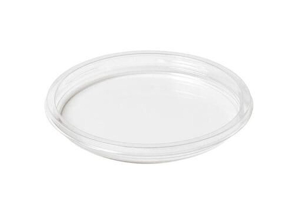 Plastlåg Ø116 mm RPET Klar til Bæger Crystal Deli