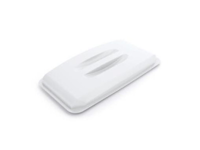 Låg til 60L beholder L50xB27xH57.5cm. Plast Hvid