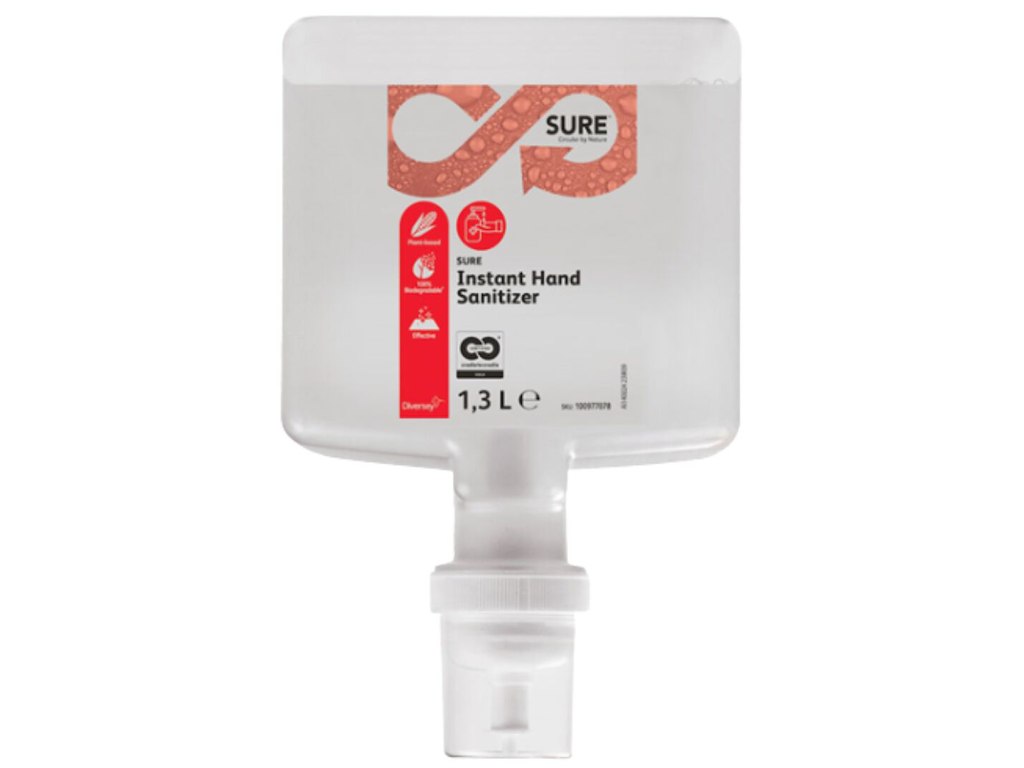 Hånddesinfektion Skum SURE Instant Hand Sanitizer 1.3ltr med Parfume til dispenser