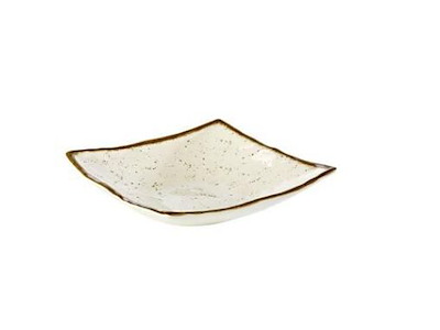 Skål Stoneart 1.1 ltr 24x24x6.5 cm Melamin Hvid/Brun stenlook