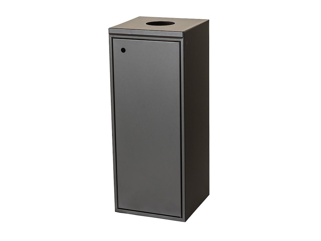 Affaldsstativ Tina Trolleys 100ltr med flaskeindkast Sort til kildesortering