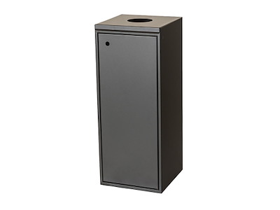 Affaldsstativ Tina Trolleys 100ltr med flaskeindkast Sort til kildesortering