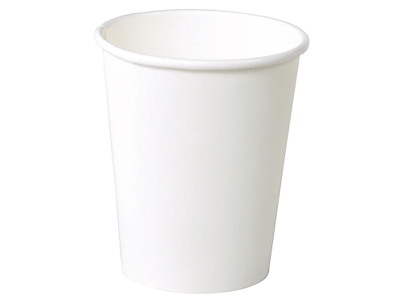 Kaffebæger Pap Ø80xH90mm 25cl 8oz Single Wall Hvid