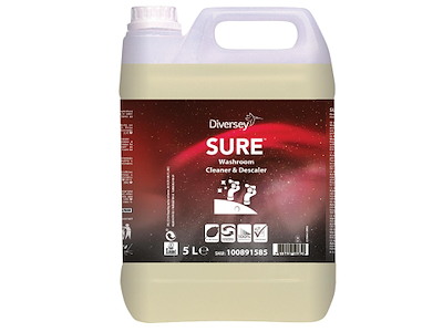 Sanitetsrengøring/Kalkfjerner SURE Washroom Cleaner&Descaler Sur u/Parfume 5 ltr