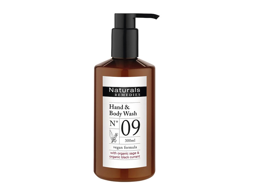 Sæbe Naturals Remedies 09 Hand & Body Wash med pumpe 300 ml Brun