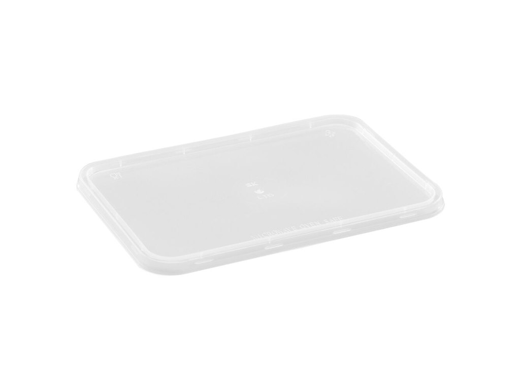 Plastlåg L175 x B120 x H5 mm Til 500-960ml Nudelbakker OPP Transparent