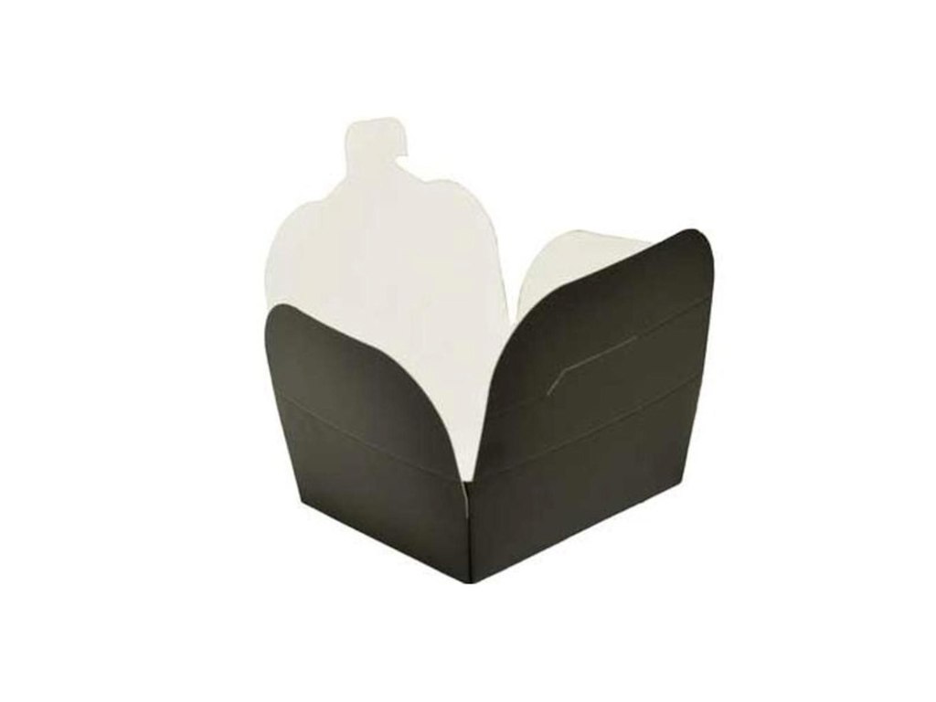 Takeaway æske 1000 ml 100x165x58 mm PE-Belagt Mat sort