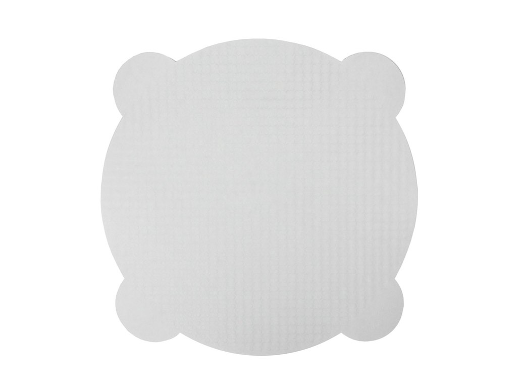 Pizzarondel Ø30.48xH0.032cm Pap med ører hvid