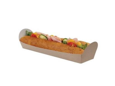 Bakke Baguette 254x60x30/62 mm Brun/Hvid