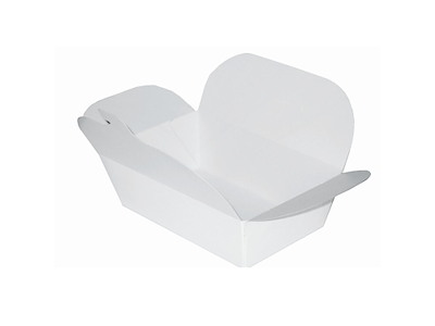 Kinaæske stor 1000 ml 100x165x65 mm Karton PE-Belagt Hvid