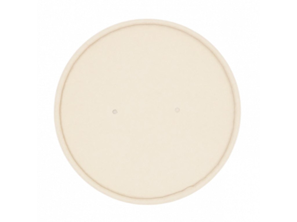 Låg rund Ø185 mm bambuspapir/PE-belagt til salatbæger 1300 ml Brun