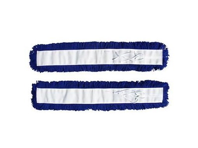 Moppe Lommer Tentax 2x100cm Akryl Öko-tex med Frynser Blå Tør til Saks fremfører