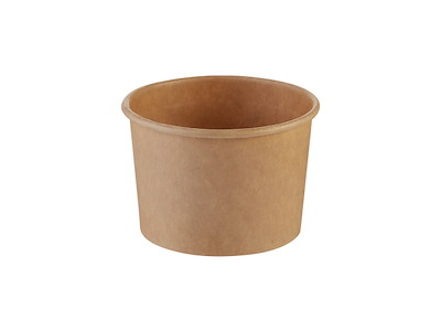 Bæger rundt 150 ml 5 oz Delicup Ø90 x 48 mm kraft pap/PE Brun
