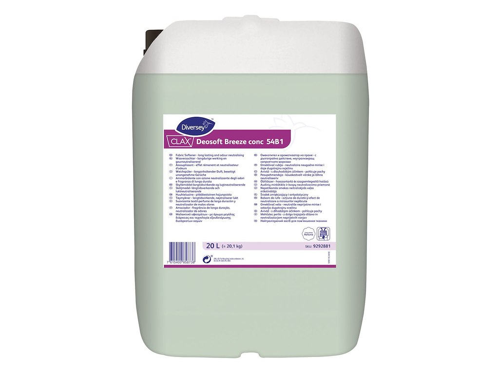 Tøjvask Skyllemiddel Clax Deosoft Breeze Conc 54B1 20ltr med Parfume