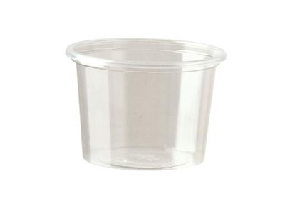 Dressingbæger 100 ml Ø70x47 mm Rundt PS Klar