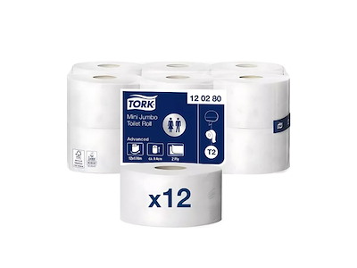 Toiletpapir Tork Advanced T2 Jumbo Mini 2-lag 170 m
