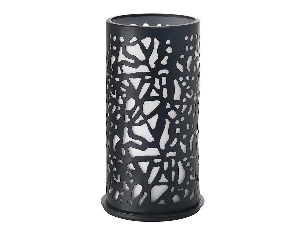 Lysestage Twist Ø75xH140 mm Metal Sort