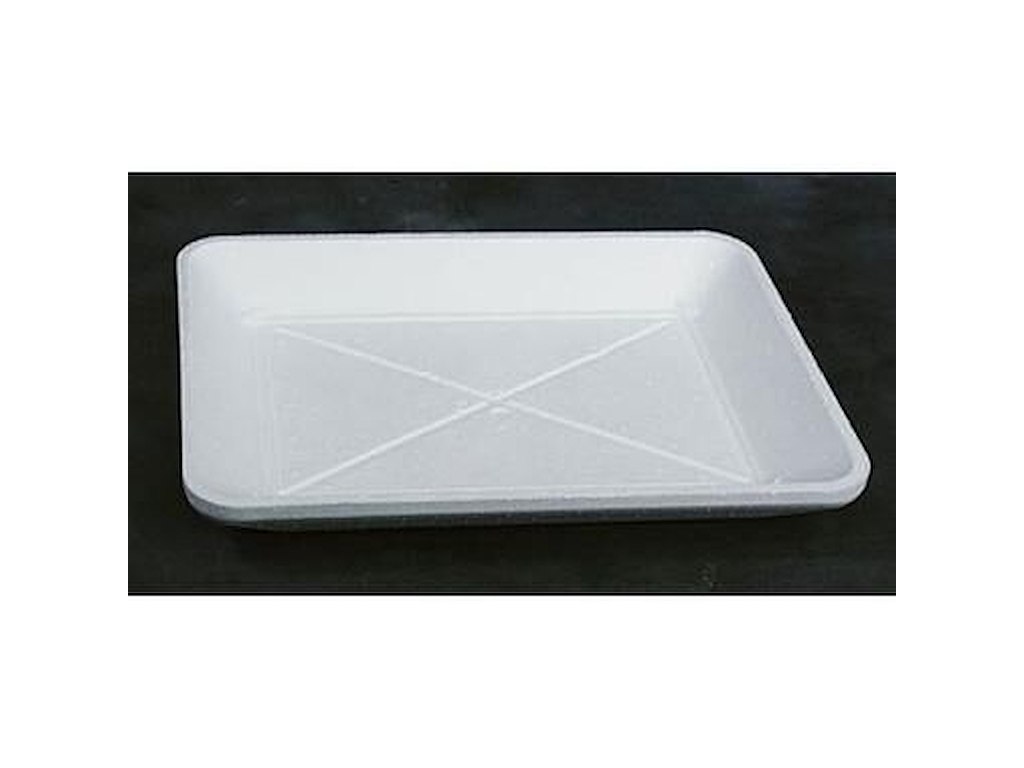 Skumbakke 400x300x50 mm Sulefad Skrå sider EPS Hvid