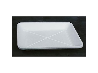 Skumbakke 400x300x50 mm Sulefad Skrå sider EPS Hvid