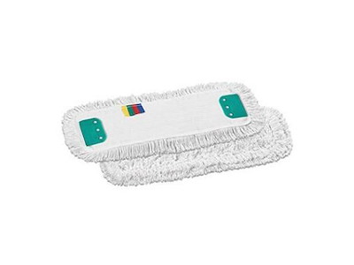 Moppe Klemmer Wet System 40cm Microfiber med Løkker/Flapper Hvid Våd