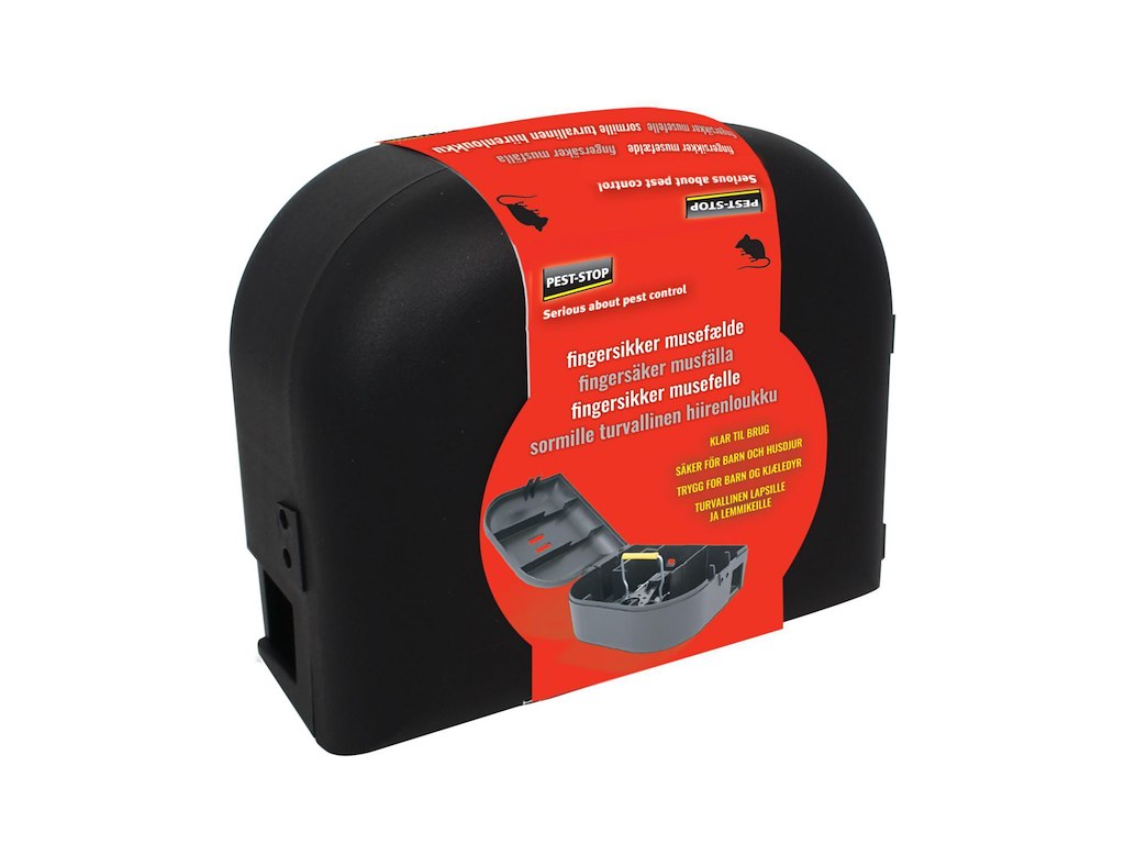 Skadedyrsbekæmpelse Pest-Stop Fingersikker musefælde plast sort 1 stk