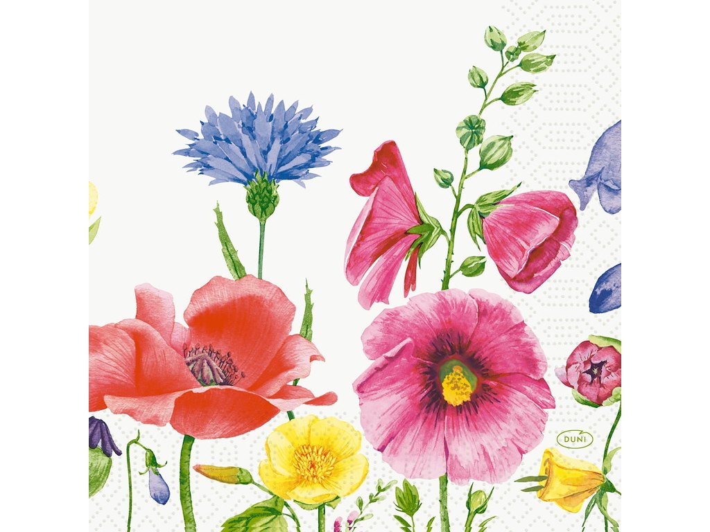 Serviet Duni Flowy Meadow 33 x 33cm 3-lags Floret