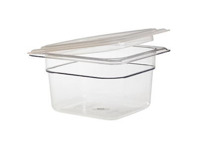 Låg til Kantine med pakning 1/6GN Polypropylen Klar