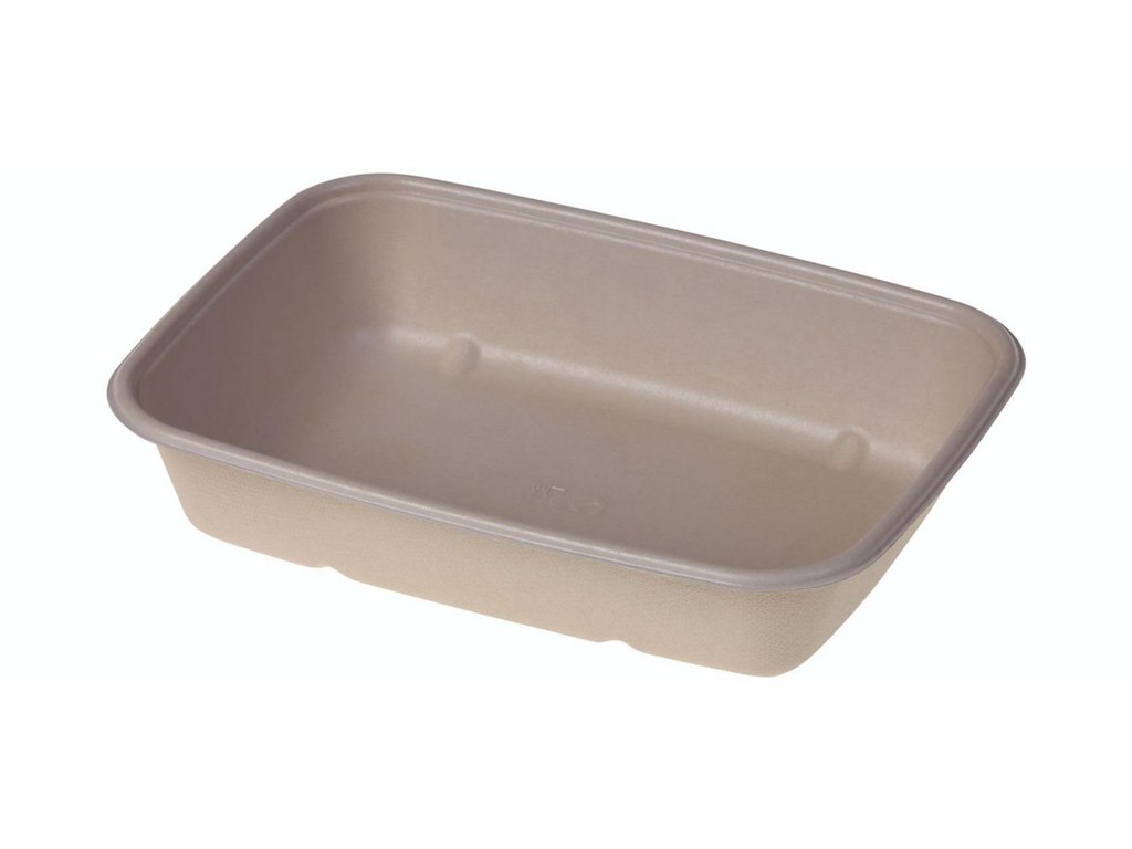 Bakke 900ml L230xB165xH47mm Bagasse Biocoated Bionedbrydelig Natur