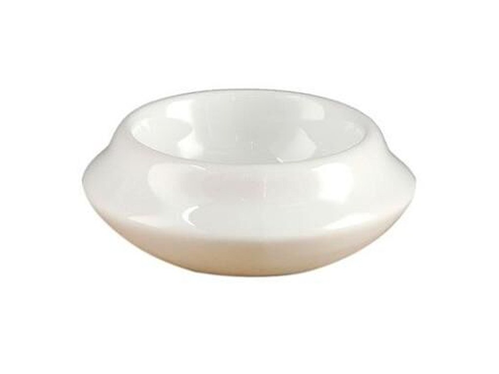 Smørskål Ø7 cm Kuvert Porcelæn Hvid