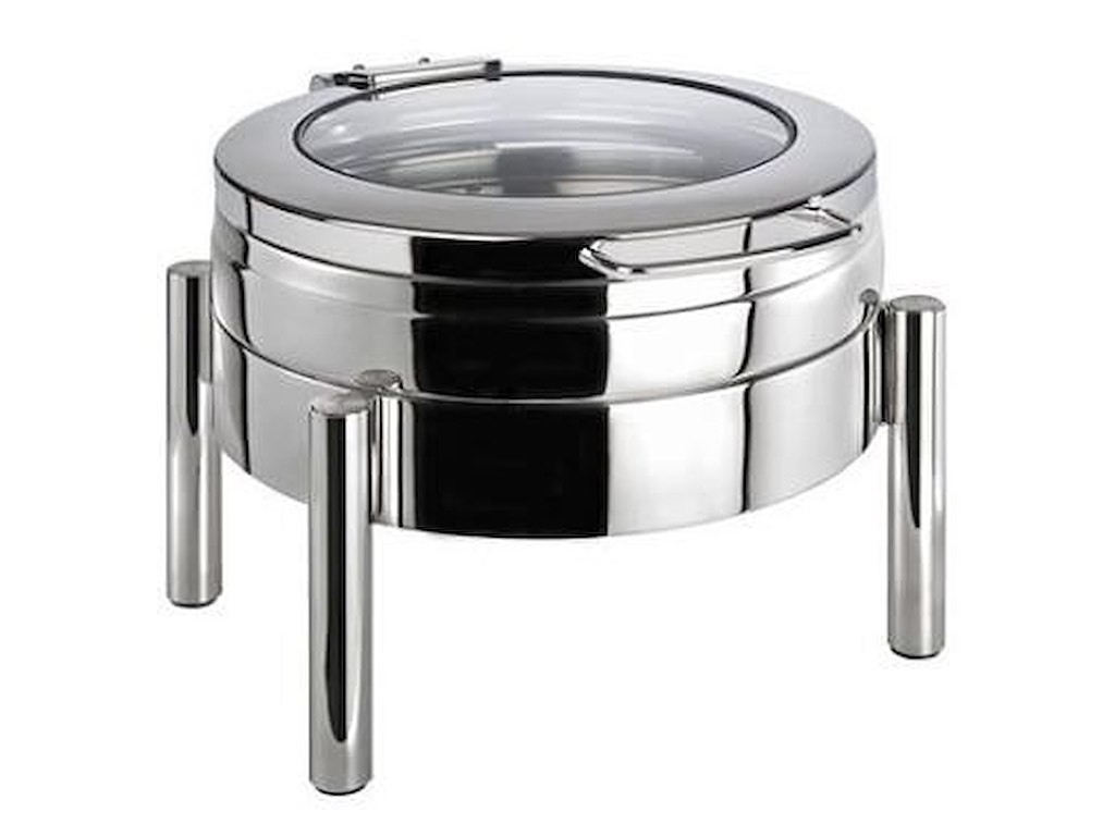 Chafing Dish uden strøm 6 ltr Ø44x54x33 med Glas låg Rustfri stål