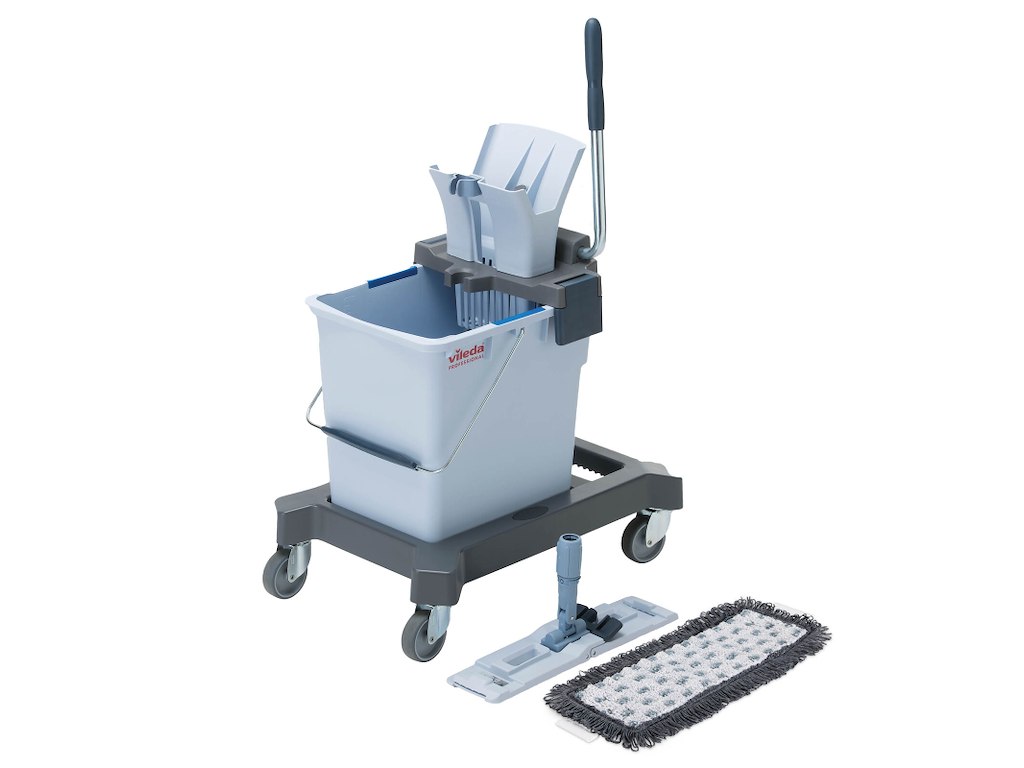 Rengøringsvogn/sæt Gulv UltraSpeed Pro på Chassis med 25ltr Spand/Presse/Moppe