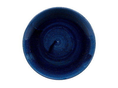 Tallerken Coupe Stonecast Patina Ø16.5 cm Porcelæn Koboltblå