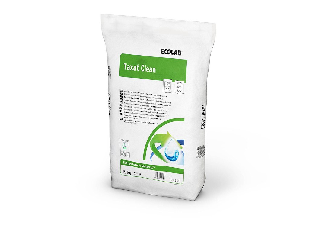 Vaskepulver Taxat Clean med Parfume og Optisk hvid 15 kg