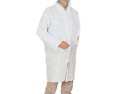 Engangskittel non-woven str 3-XL hvid m/velcrolukning