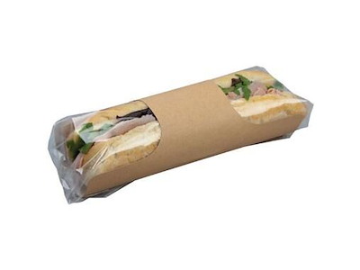 Wrap 210x251.5 mm Karton med BOPP Brun til Baguette