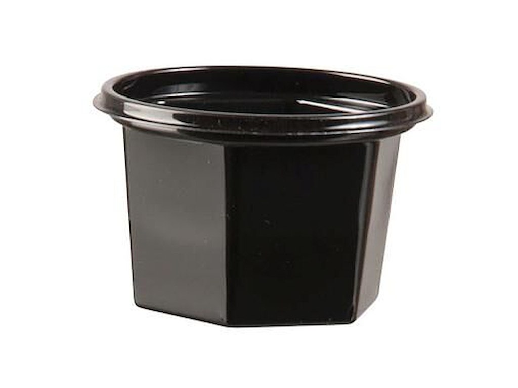 Dressingbæger Catersource 75 ml Ø68x43 mm APET Sort