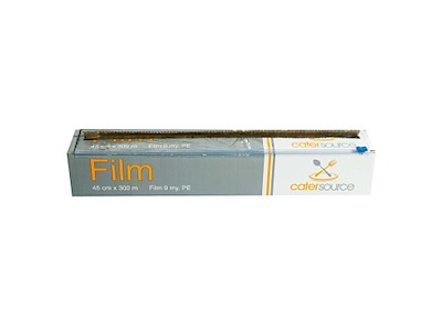 Film Catersource Uperforeret B44cmxL300m 9my PE Klar i cut-box