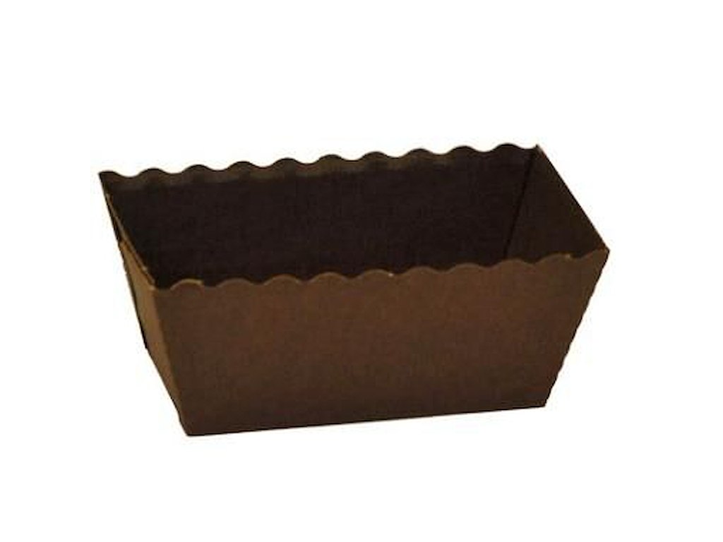 Kageform Easy Bake 80x40x40 mm Karton med PET Brun