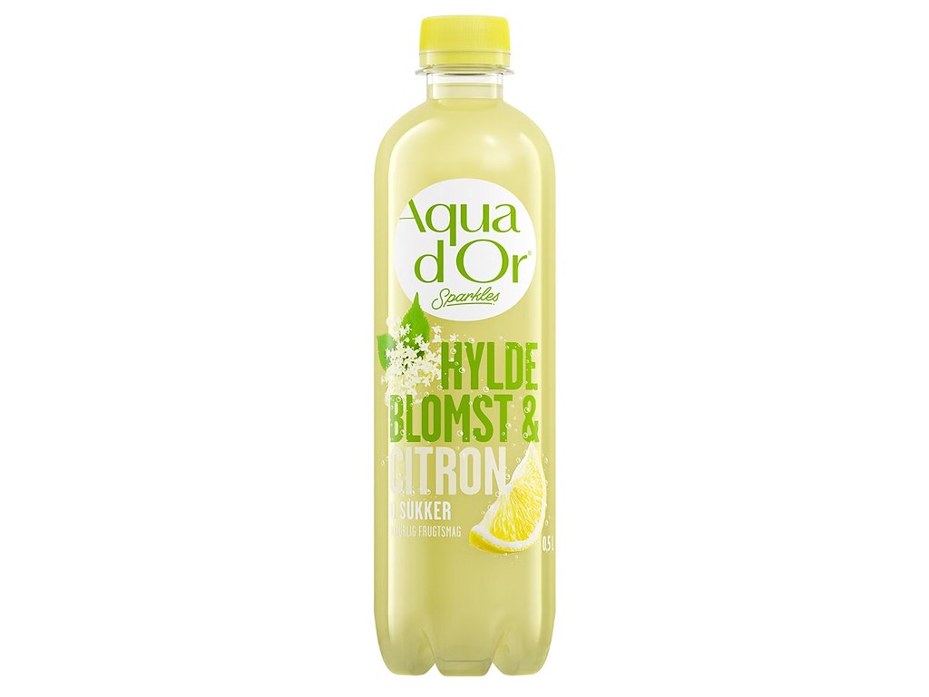 Mineralvand Aqua d'Or Hyldeblomst/Lemonade 0.5 ltr med Brus
