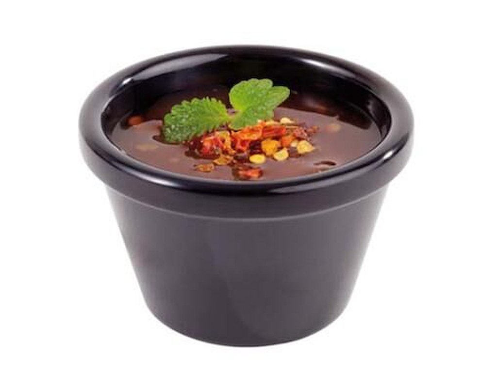 Skål 4 cl Ø6x3.7 cm Melamin Sort