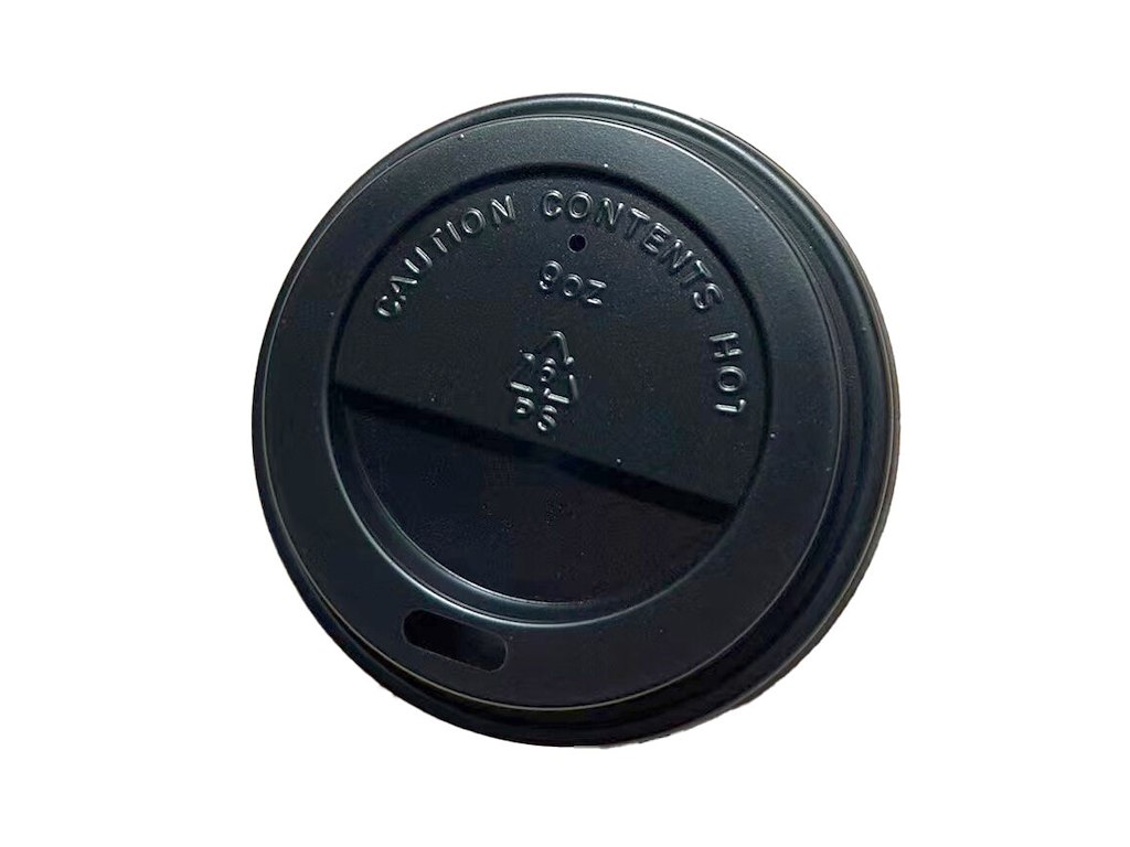 Drikkelåg Plast Ø78xH15mm Til Kaffebæger Cortado Sort