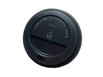 Drikkelåg Plast Ø78xH15mm Til Kaffebæger Cortado Sort