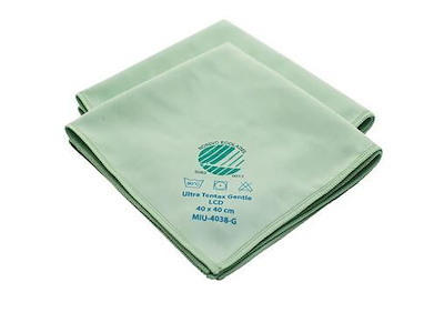 Microfiberklud Pure Cleaning 40x40cm Svanemærket grøn til glas/LCD-skærme