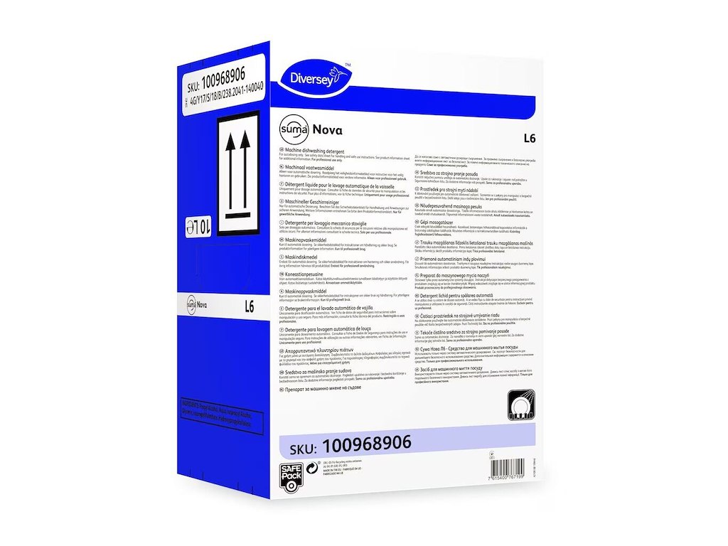 Maskinopvask Flydende Suma Nova L6 SafePack 10ltr uden Klor Hårdt