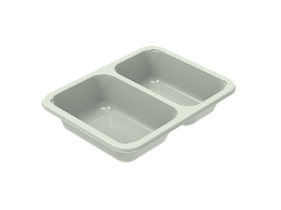 Bakke 2-Rums C2171-2A Rektangulær L170xB126xH34mm 230/190ml CPET Evolve