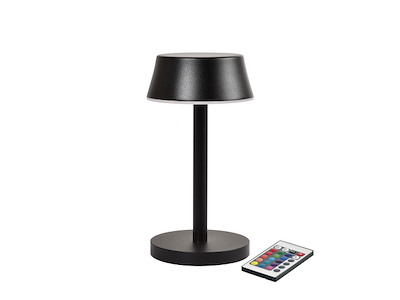 Lampe LED Nour Midi Ø10xH20cm Med Fjernbetjening Sort
