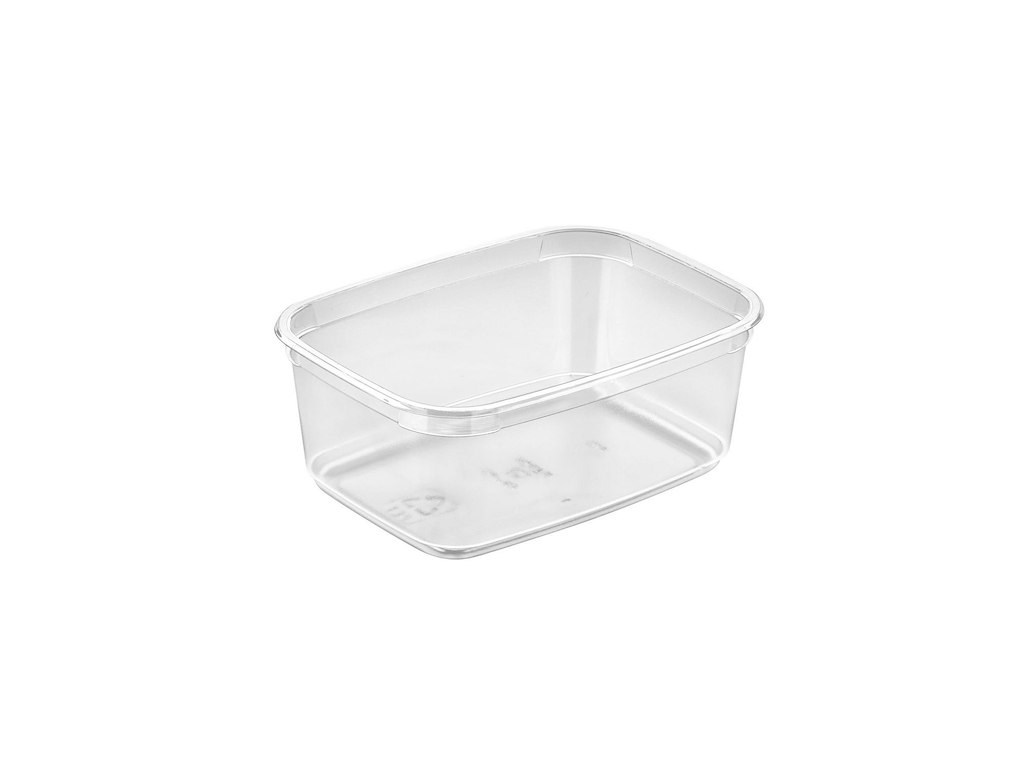 Plastbæger M68-50 Rektangulær 500ml L141.6xB104.6xH55.7mm APET Klar
