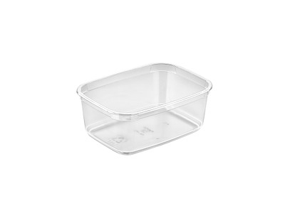 Plastbæger M68-50 Rektangulær 500ml L141.6xB104.6xH55.7mm APET Klar