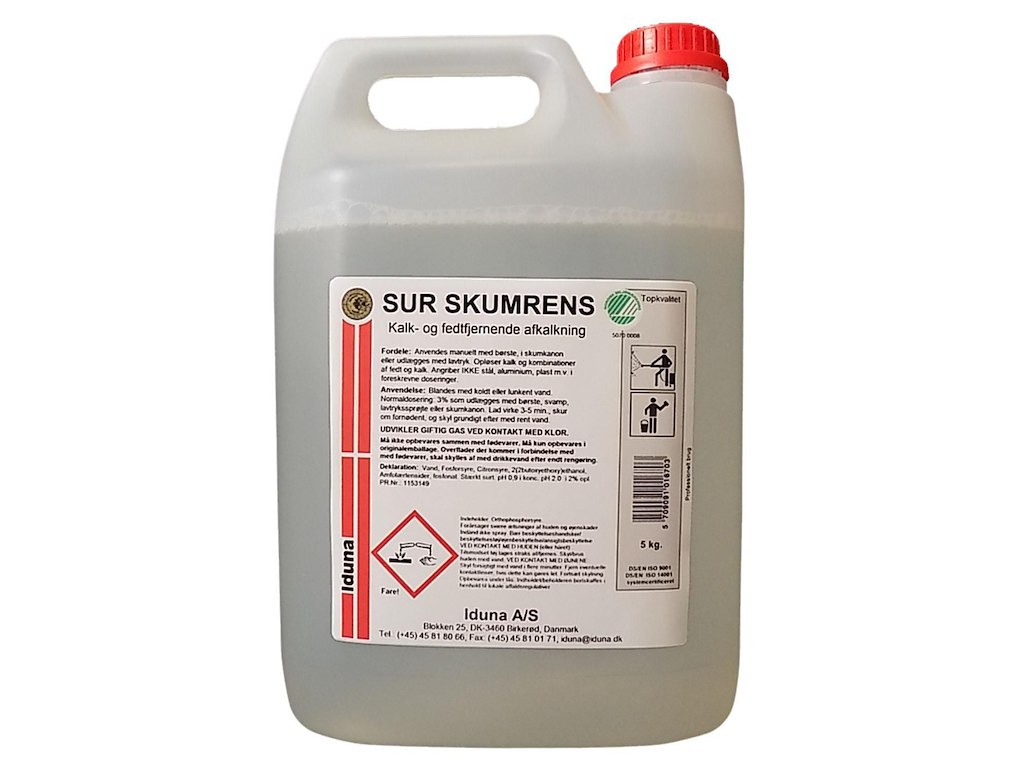 Skumrengøring Iduna Sur Svanemærket 5 ltr